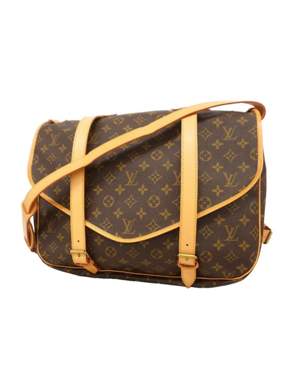 Louis Vuitton Shoulder Bag Monogram Saumur 43 Brown